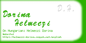 dorina helmeczi business card